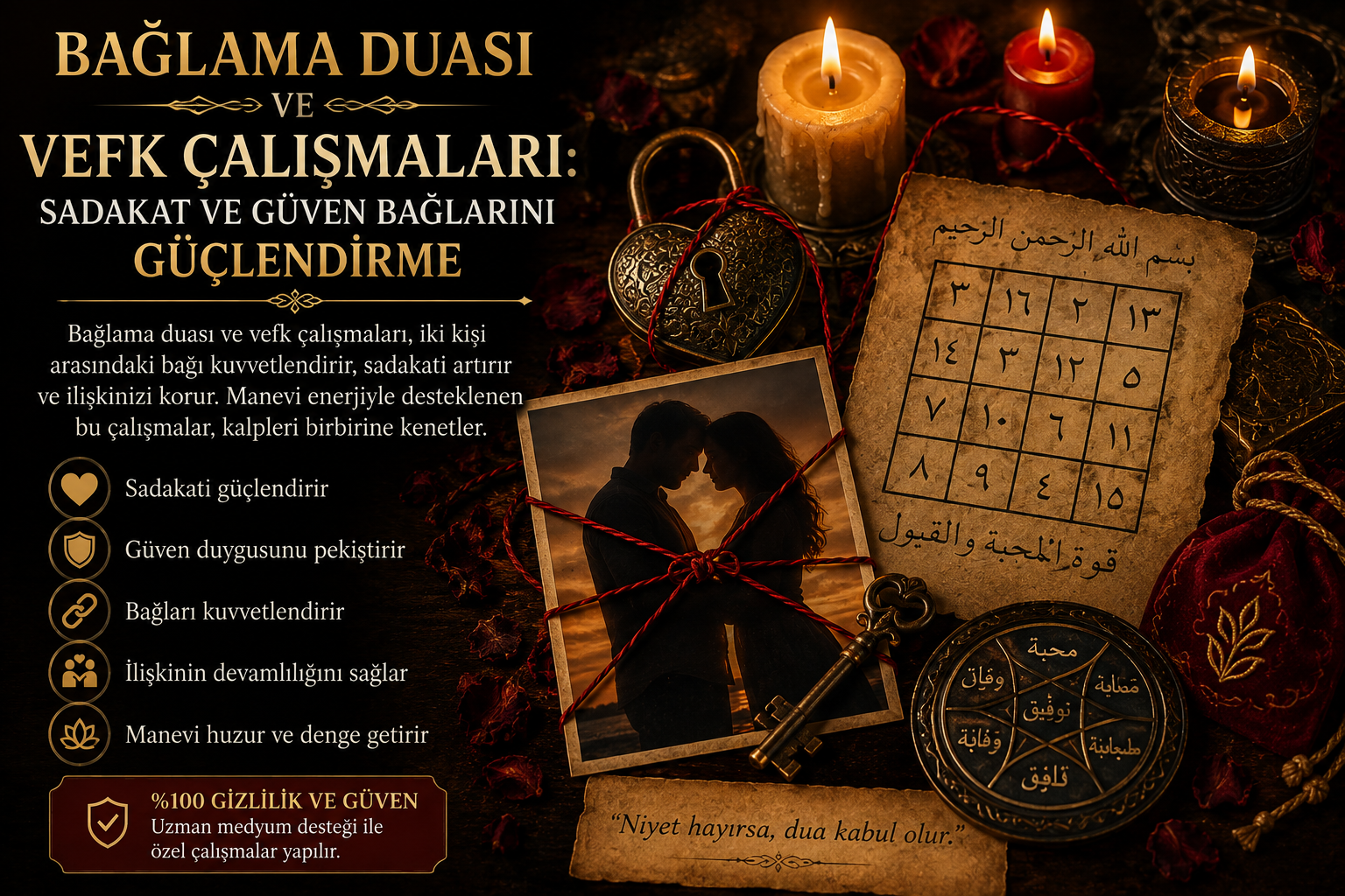 Bağlama Duası ve Vefk Çalışmaları: Sadakat ve Güven Bağlarını Güçlendirme